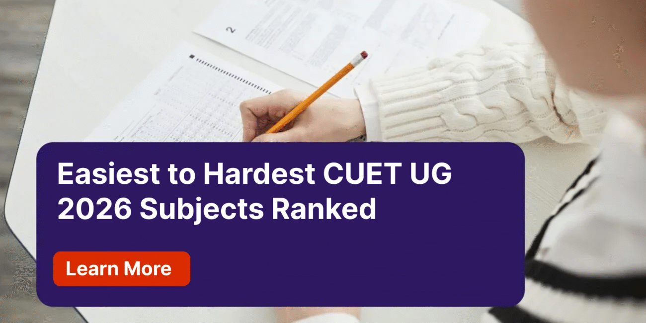 Easiest to Hardest CUET UG 2026 Subjects Ranked