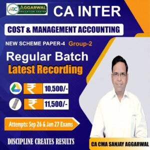 CA Inter Cost & Management Accounting Paper - 4 Regular ( New Scheme ) Sept 26 / Jan 2027