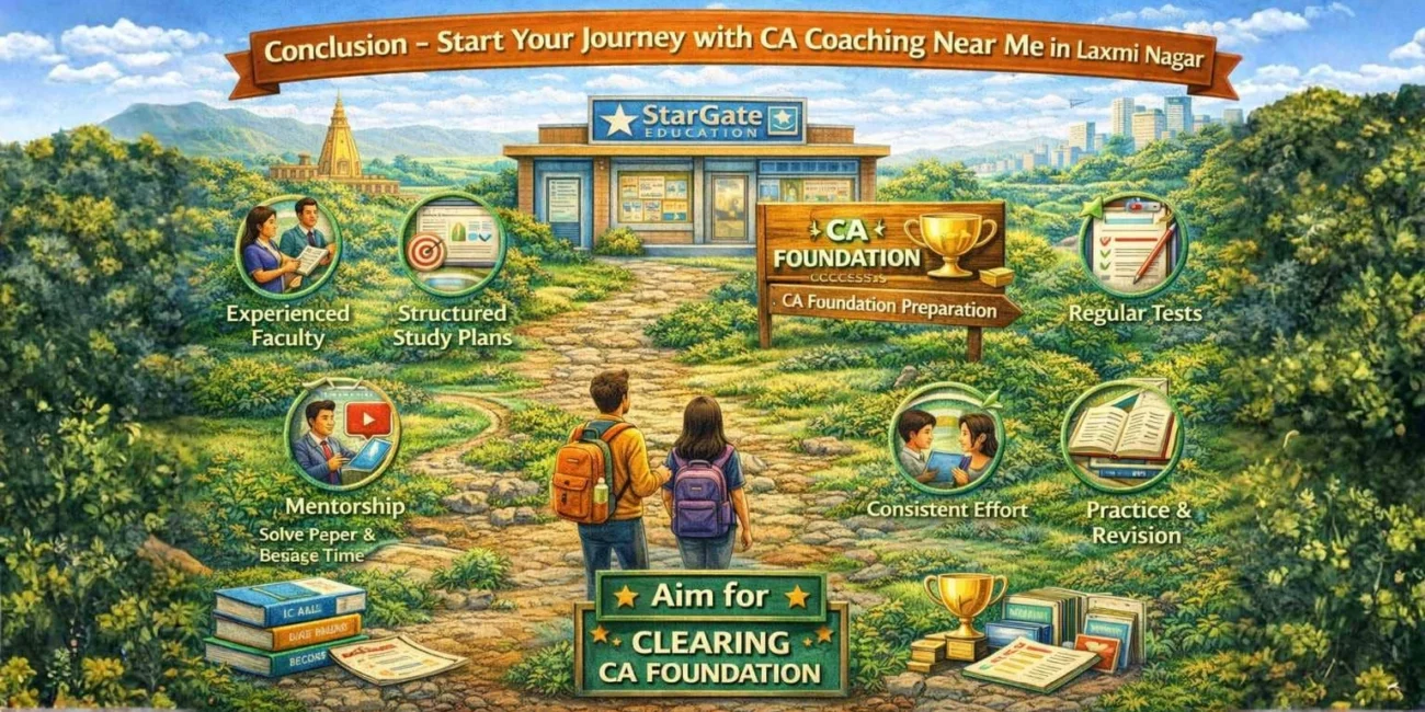 Students walking towards coaching institute with study material confidence and preparation goals at CA Coaching Near Me in Laxmi Nagar Delhi